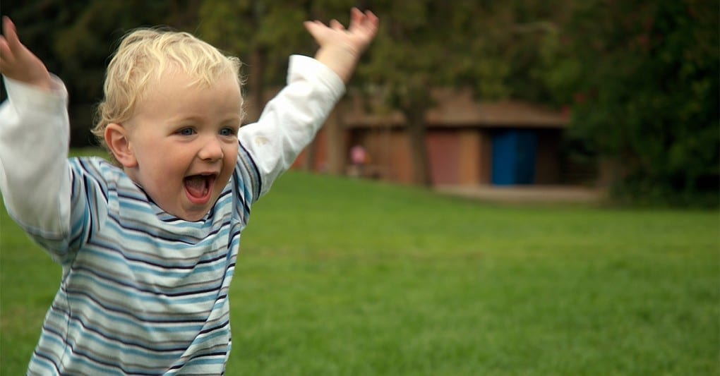 Happy Toddlers Running